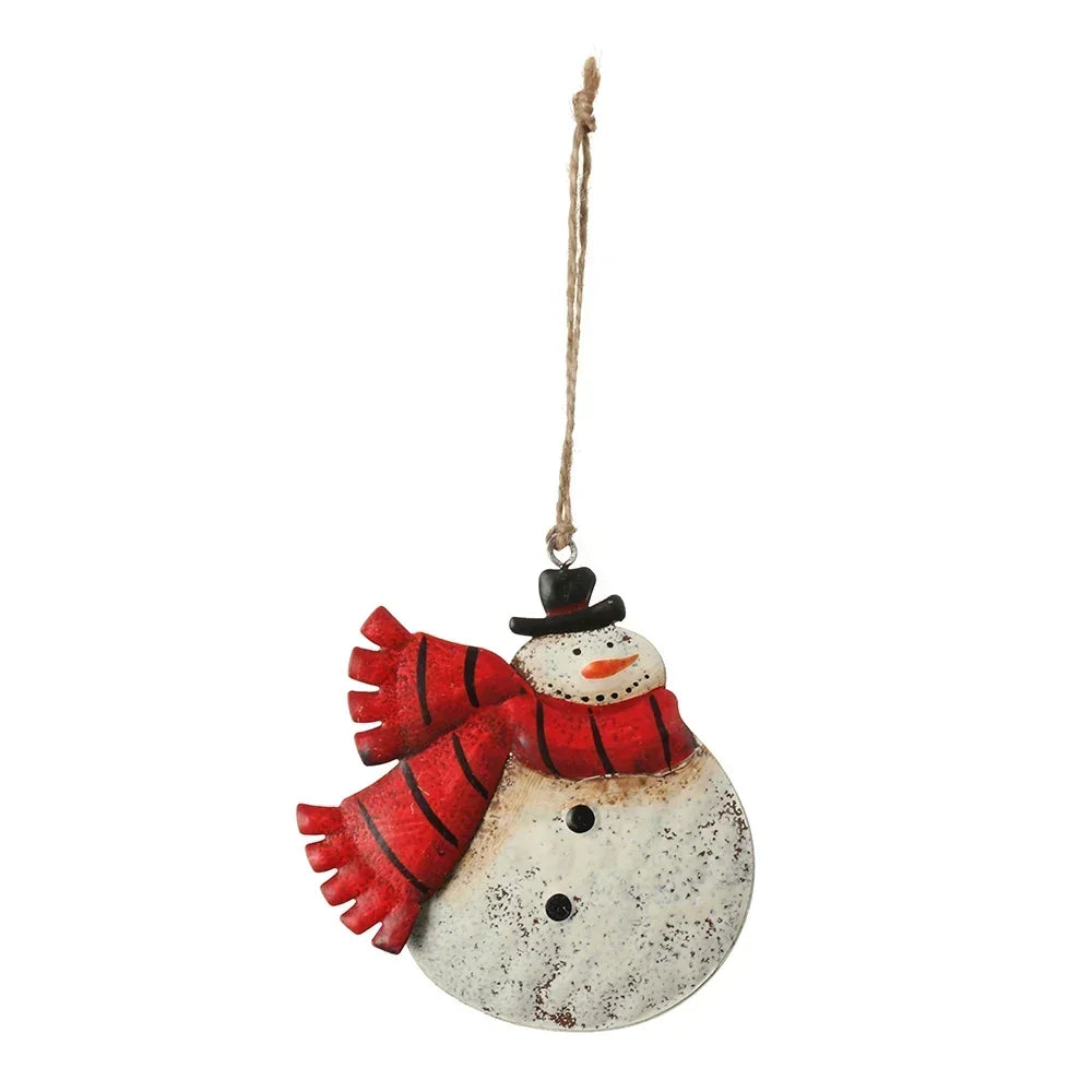 Christmas Hanging Decoration Nordic Angel Cartoon Soldiers Ornaments Double Sided Iron Art Tree Dro 25