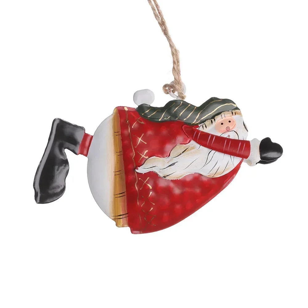 Christmas Hanging Decoration Nordic Angel Cartoon Soldiers Ornaments Double Sided Iron Art Tree Dro 26