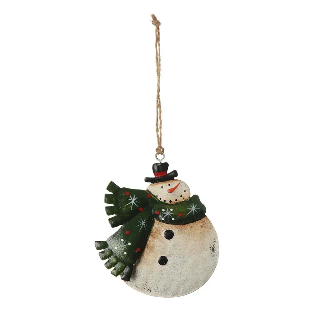 Christmas Hanging Decoration Nordic Angel Cartoon Soldiers Ornaments Double Sided Iron Art Tree Dro 30