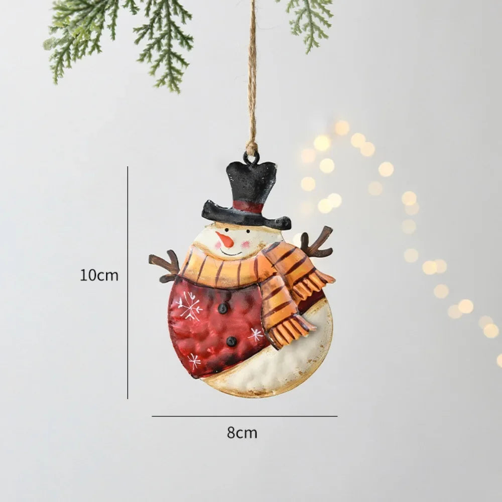 Christmas Hanging Decoration Nordic Angel Cartoon Soldiers Ornaments Double Sided Iron Art Tree Dro 31
