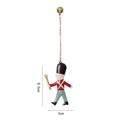 Christmas Hanging Decoration Nordic Angel Cartoon Soldiers Ornaments Double Sided Iron Art Tree Dro 32