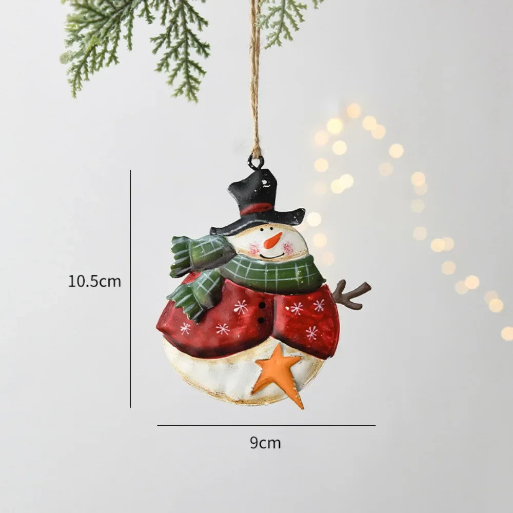 Christmas Hanging Decoration Nordic Angel Cartoon Soldiers Ornaments Double Sided Iron Art Tree Dro 33