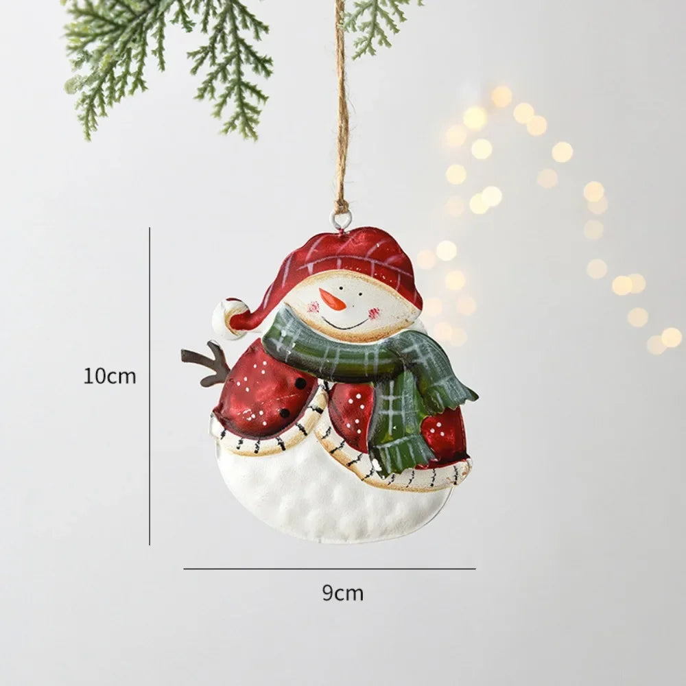 Christmas Hanging Decoration Nordic Angel Cartoon Soldiers Ornaments Double Sided Iron Art Tree Dro 36