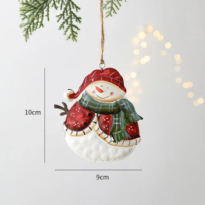 Christmas Hanging Decoration Nordic Angel Cartoon Soldiers Ornaments Double Sided Iron Art Tree Dro 36