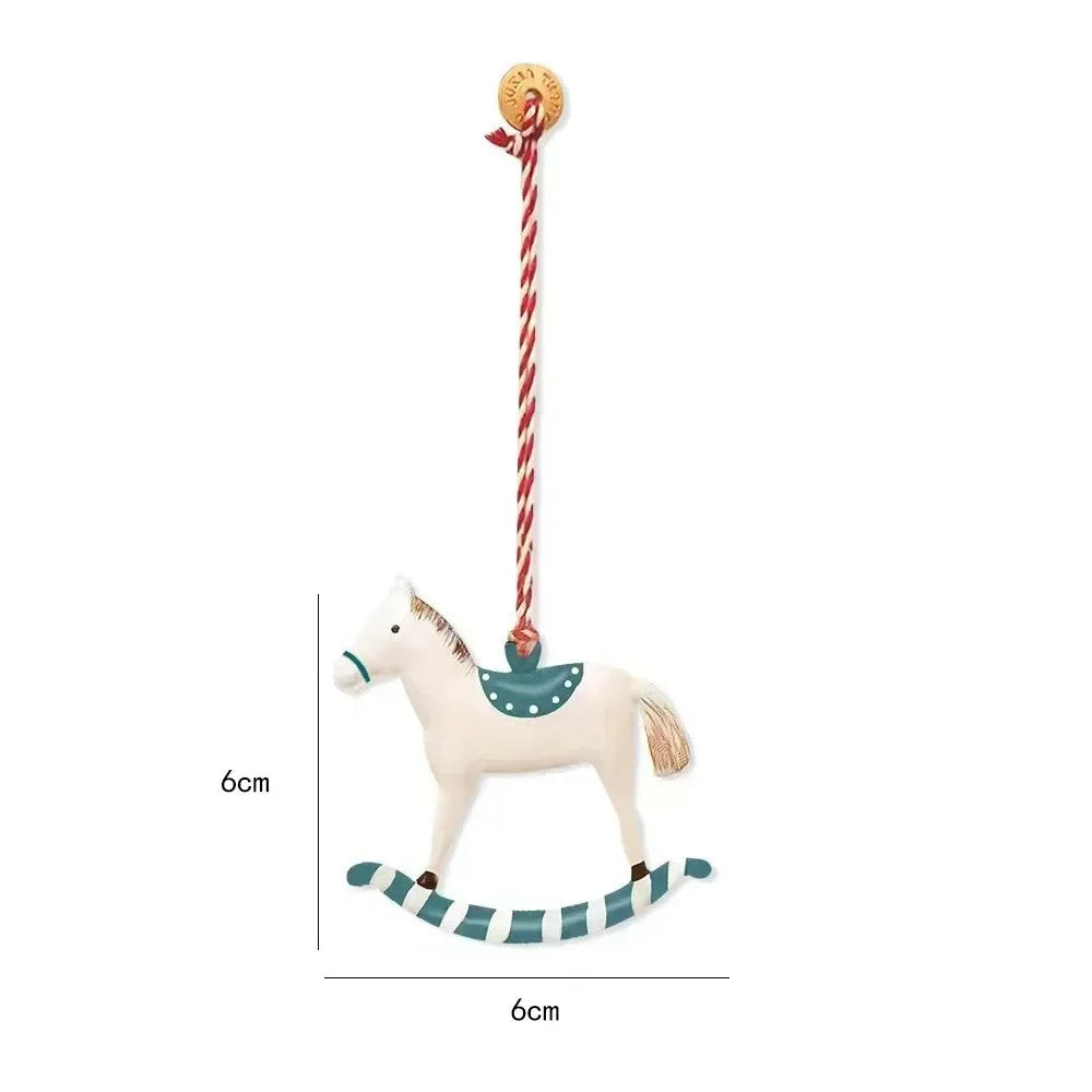 Christmas Hanging Decoration Nordic Angel Cartoon Soldiers Ornaments Double Sided Iron Art Tree Dro 38