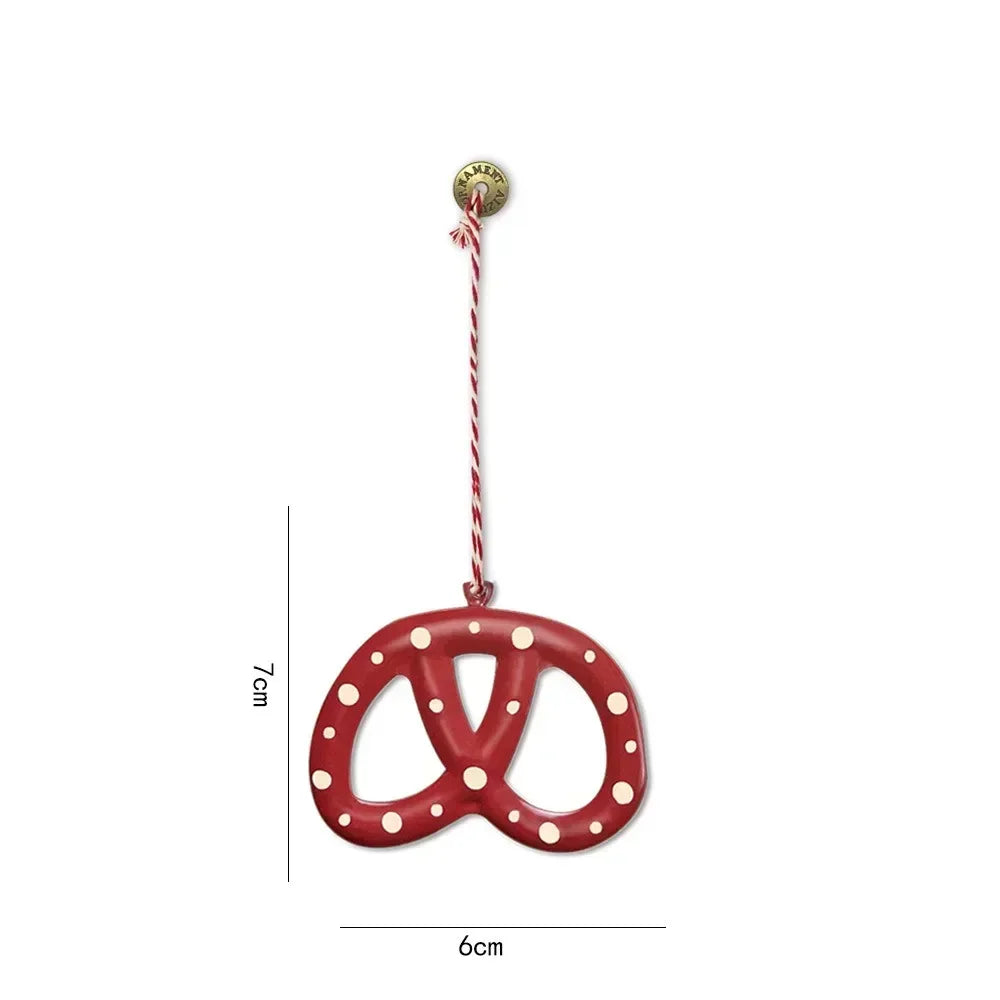 Christmas Hanging Decoration Nordic Angel Cartoon Soldiers Ornaments Double Sided Iron Art Tree Dro 41