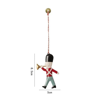Christmas Hanging Decoration Nordic Angel Cartoon Soldiers Ornaments Double Sided Iron Art Tree Dro 43