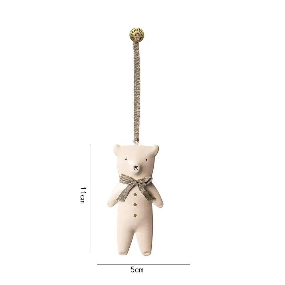 Christmas Hanging Decoration Nordic Angel Cartoon Soldiers Ornaments Double Sided Iron Art Tree Dro 44