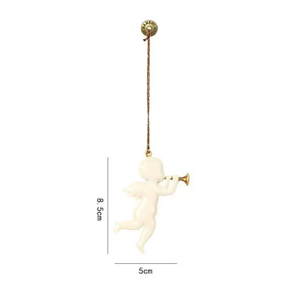 Christmas Hanging Decoration Nordic Angel Cartoon Soldiers Ornaments Double Sided Iron Art Tree Dro 45