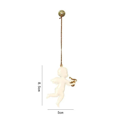 Christmas Hanging Decoration Nordic Angel Cartoon Soldiers Ornaments Double Sided Iron Art Tree Dro 46