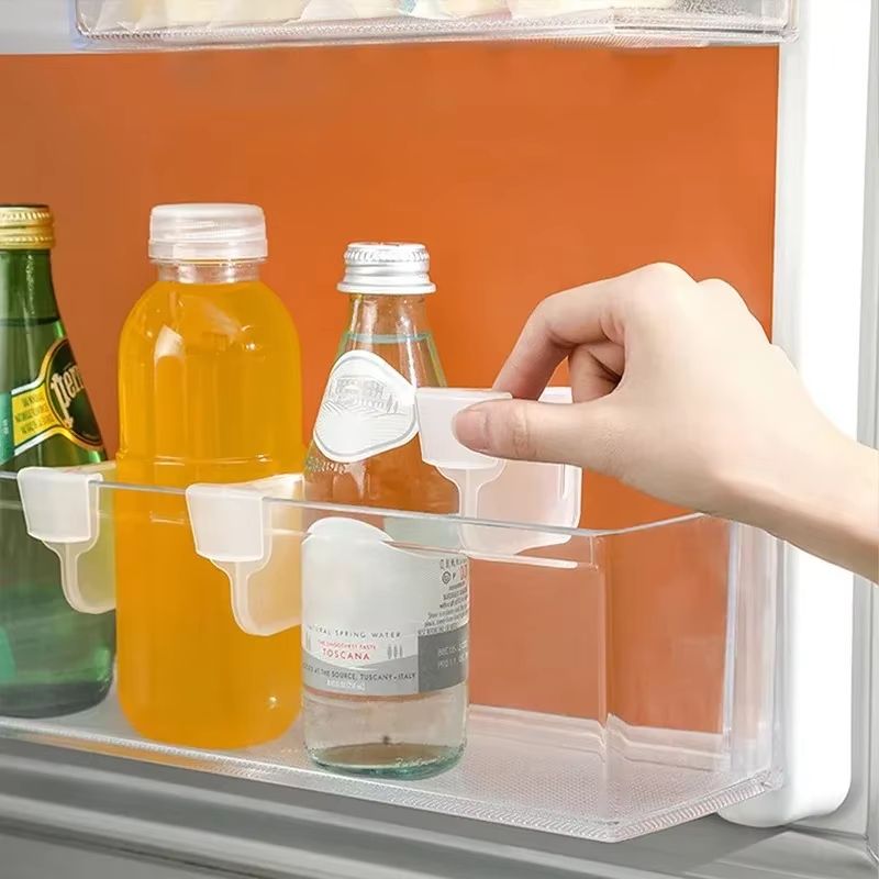 Refrigerator SnapOn Shelf Dividers 4Pack  Organiser Rack For Eggs Bottles  Kitchen Fridge Storage 4