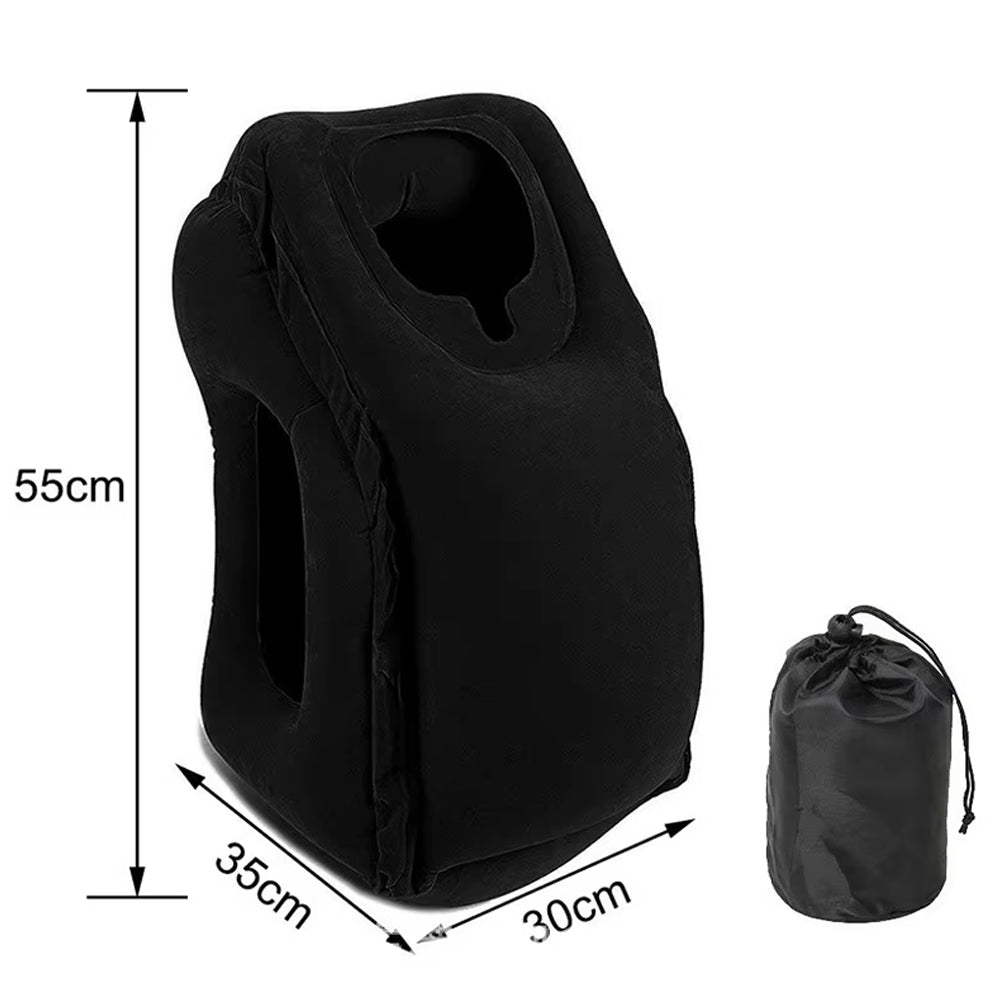 Portable Inflatable Travel Pillow, Airplane Nap Pillow, Outdoor Sleeping Cushion, Office and Train Sleeping Bag Pillow