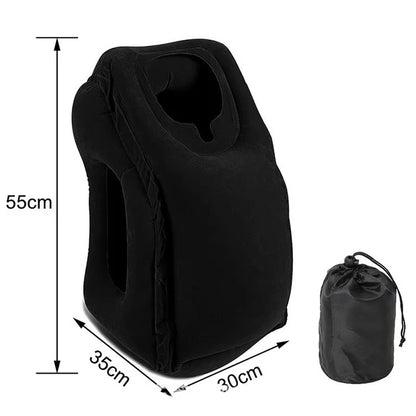 Portable Inflatable Travel Pillow, Airplane Nap Pillow, Outdoor Sleeping Cushion, Office and Train Sleeping Bag Pillow