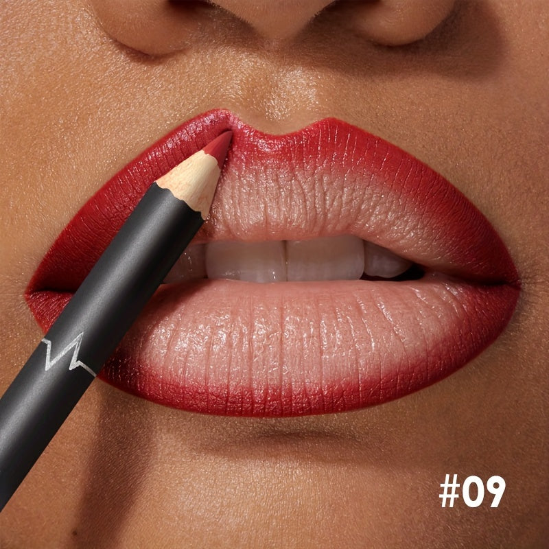 Red Contour Tint Lipliner Pencil Waterproof Matte Long Lasting Lipstick Moisturising Lips Makeup No 14
