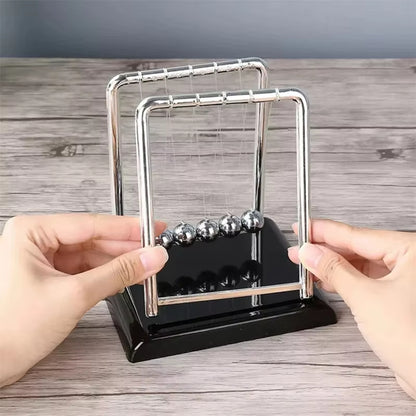 Steel Ball Desk Toy Gift, Newton Cradle Balance, Metal Gravity Pendulum, Physics Science Teaching Supplies for Home
