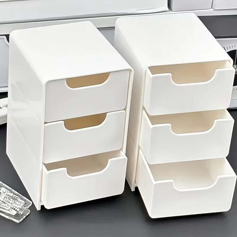 Mini Chic 3-Tier Drawer Organizer – Compact Desk Storage for Office Supplies, Jewelry & Cosmetics