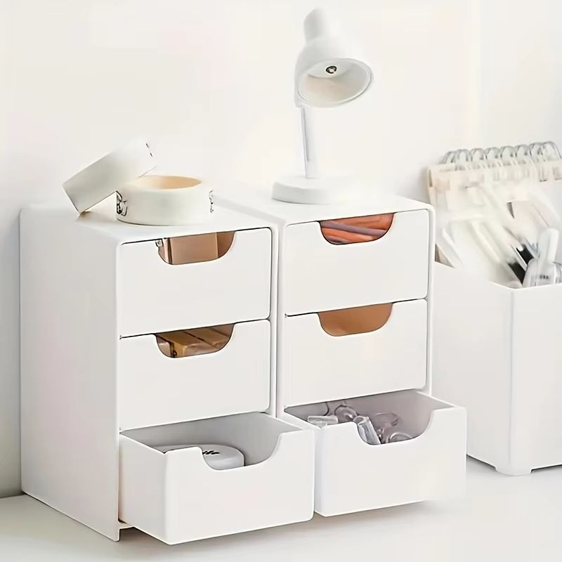 Mini Chic 3Tier Drawer Organizer  Compact Desk Storage For Office Supplies Jewelry  Cosmetics 2