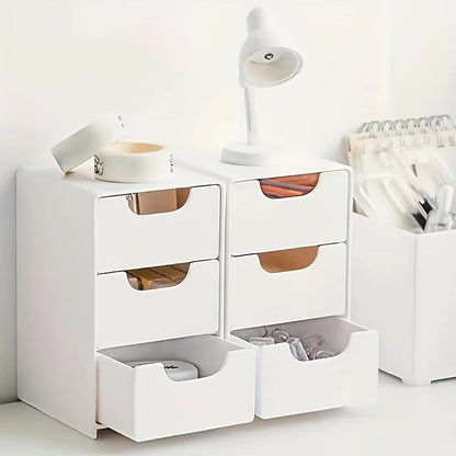 Mini Chic 3Tier Drawer Organizer  Compact Desk Storage For Office Supplies Jewelry  Cosmetics 2