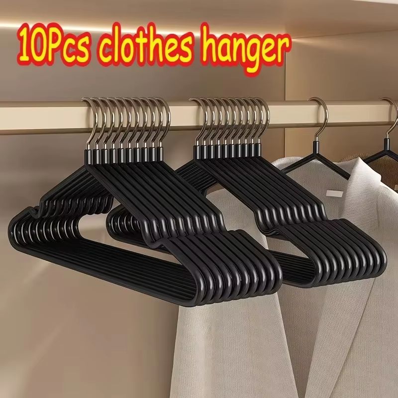 Premium Metal NonSlip Traceless Clothes Hangers  Durable SpaceSaving Organiser 10Pack 9
