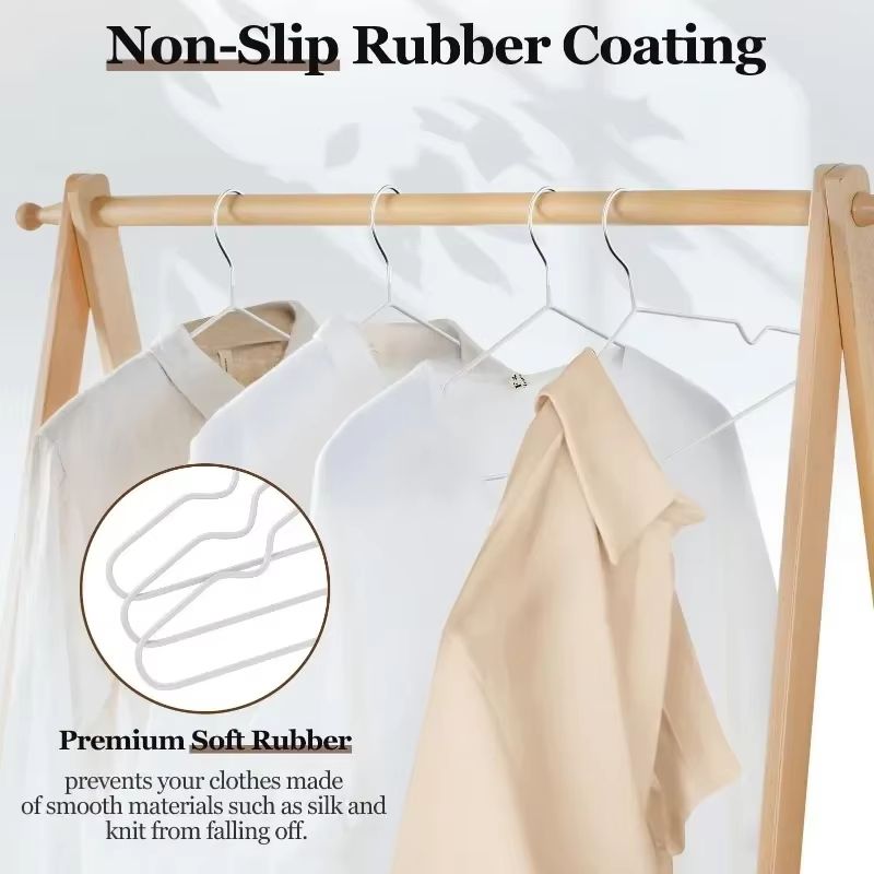 Premium Metal NonSlip Traceless Clothes Hangers  Durable SpaceSaving Organiser 10Pack 2