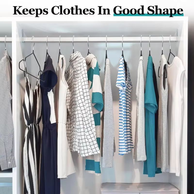 Premium Metal NonSlip Traceless Clothes Hangers  Durable SpaceSaving Organiser 10Pack 4