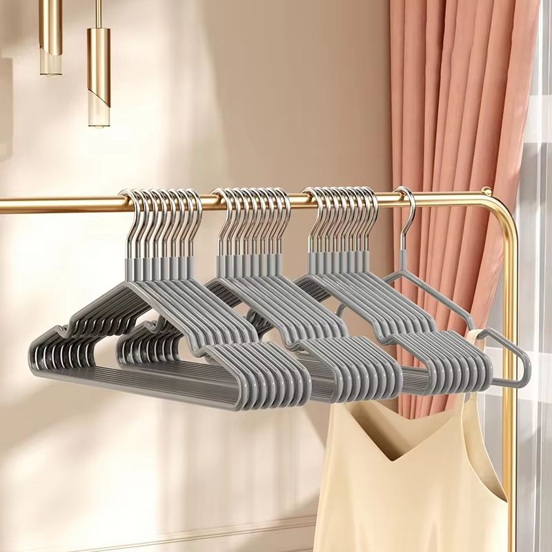 Premium Metal Traceless NonSlip Clothes Hangers 10Pack  SpaceSaving Metal Hangars For Closet Organi 8
