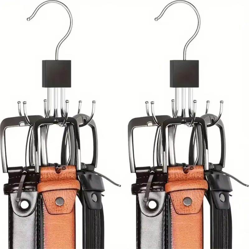 360 Rotating MultiClaw Storage Hanger  Metal  Wood Organizer For Bags Belts Ties  Scarves 1