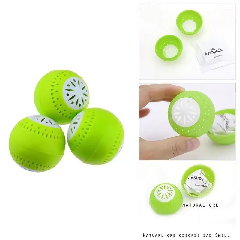 Fridge Freshness Activated Carbon Deodorant Balls  3Pack For Refrigerator Odor Removal 1