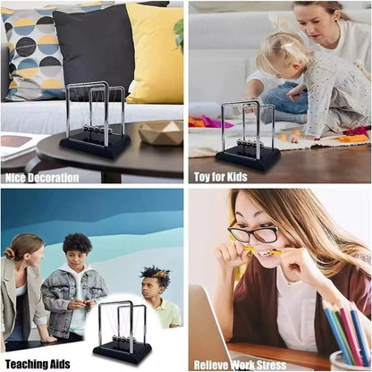 Executive Newtons Cradle Balance Toy  Steel Pendulum Balls For Desk HomeOffice  Learning Decor 4