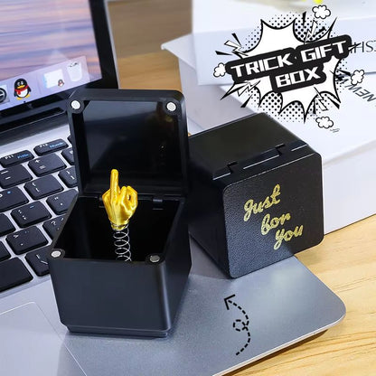 Middle Finger Surprise Box – Funny Prank Gift for Office, Home & Holiday Decor