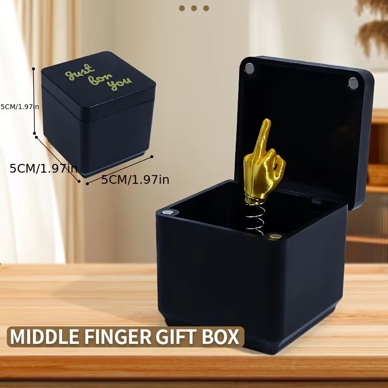 Middle Finger Surprise Box  Funny Prank Gift For Office Home  Holiday Decor 1