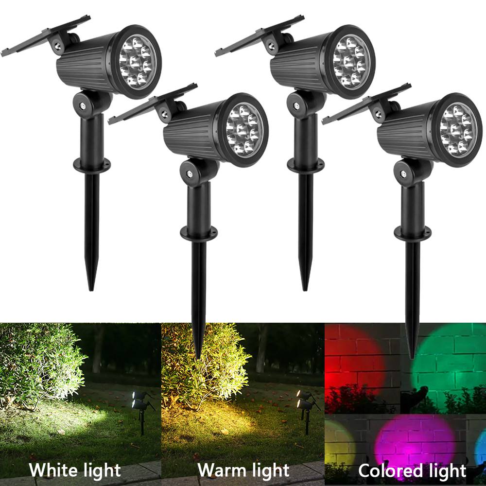 Solar Garden Lights, LED Spotlights, Outdoor Waterproof Lighting, Landscape Pathway Lawn Lamp
