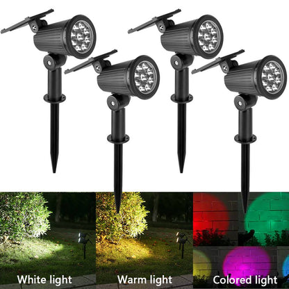 Solar Garden Lights, LED Spotlights, Outdoor Waterproof Lighting, Landscape Pathway Lawn Lamp