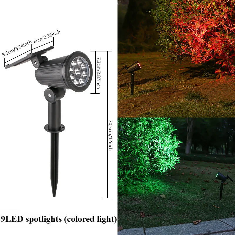 Solar Garden Lights, LED Spotlights, Outdoor Waterproof Lighting, Landscape Pathway Lawn Lamp