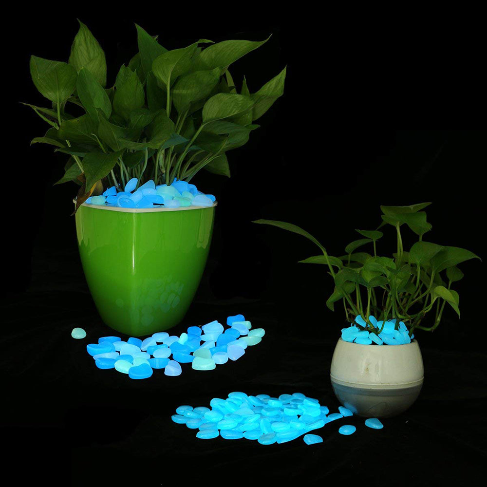 Glow In The Dark Garden Pebbles, Decorative Luminous Stones, DIY Fairy Garden Rocks, Yard and Walkway Decor