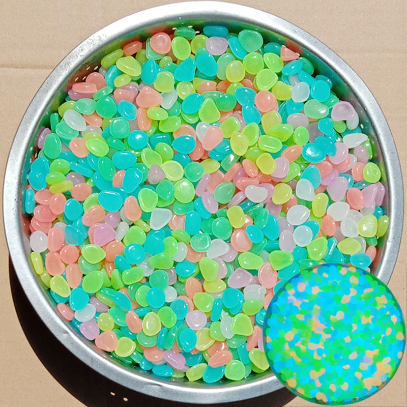 Glow In The Dark Garden Pebbles, Decorative Luminous Stones, DIY Fairy Garden Rocks, Yard and Walkway Decor