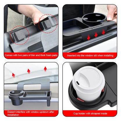 Phone Holder Cup Stand Car Door Tray Hanging Storage Barrel Auto Organizer With Pocket Rack 2