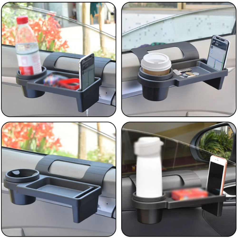 Phone Holder Cup Stand Car Door Tray Hanging Storage Barrel Auto Organizer With Pocket Rack 3