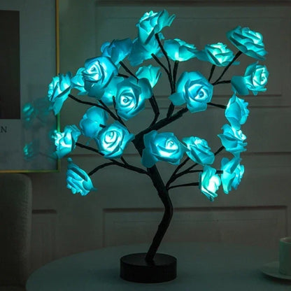 Rose Flower Tree LED Table Lamp USB Night Lights Home Decoration Bedroom Decor Xmas Christmas Weddi 1
