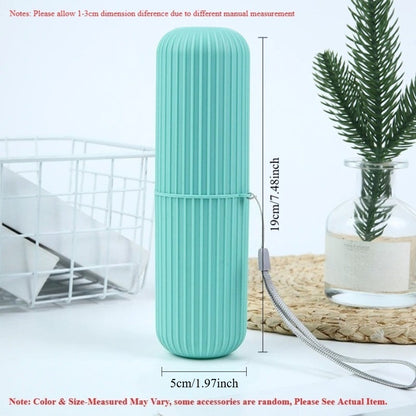 Toothpaste Storage Organizer, Portable Toothbrush Holder, Travel Cup Case for Toiletries