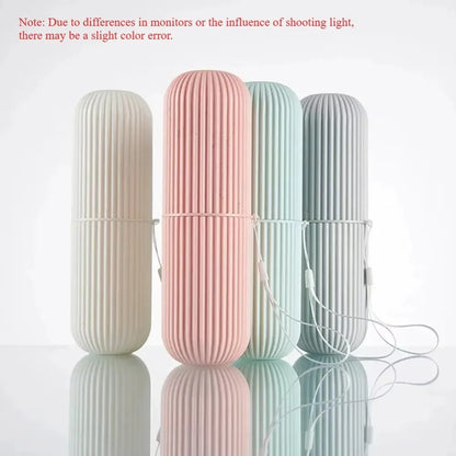 Toothpaste Storage Organizer, Portable Toothbrush Holder, Travel Cup Case for Toiletries