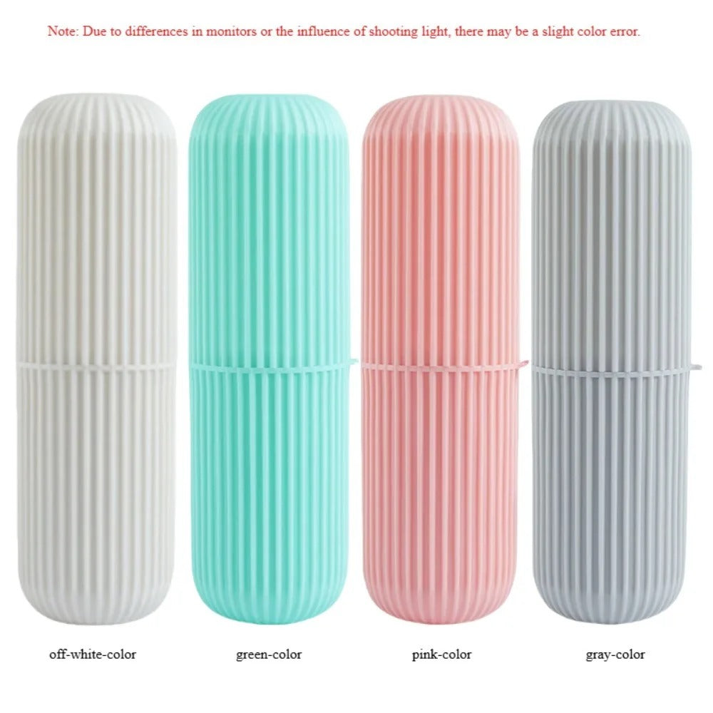 Toothpaste Storage Organizer, Portable Toothbrush Holder, Travel Cup Case for Toiletries