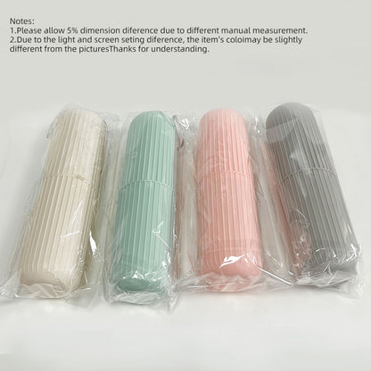 Toothpaste Storage Organizer, Portable Toothbrush Holder, Travel Cup Case for Toiletries