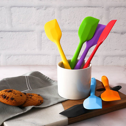 Leeseph Silicone Spatula, Non Stick Small Heat Resistant Cooking Utensil, Multicolor Kitchen Accessory