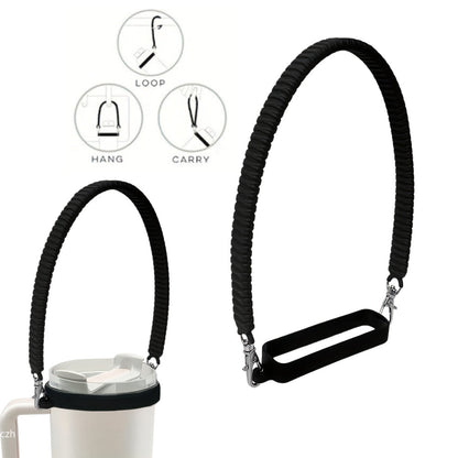 Silicone Water Bottle Sling Carrier, Durable Soft Handle Strap, Flexible Cup Holder for Bottles, Easy Carry Accessories