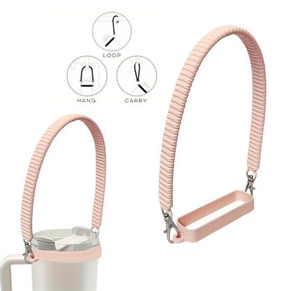 Silicone Water Bottle Sling Carrier Durable Soft Handle Strap Flexible Cup Holder For Bottles Easy  4