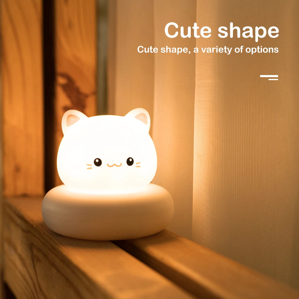 Nursery Sleeping Lamp Animal Night Light 3 Level Dimmable Voice Control Nightlight Toddler Decor Br 1