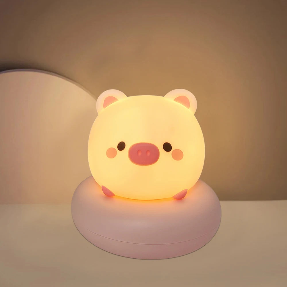 Nursery Sleeping Lamp Animal Night Light 3 Level Dimmable Voice Control Nightlight Toddler Decor Br 7