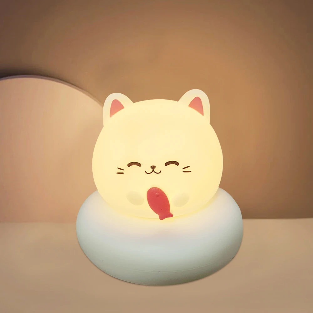Nursery Sleeping Lamp Animal Night Light 3 Level Dimmable Voice Control Nightlight Toddler Decor Br 9