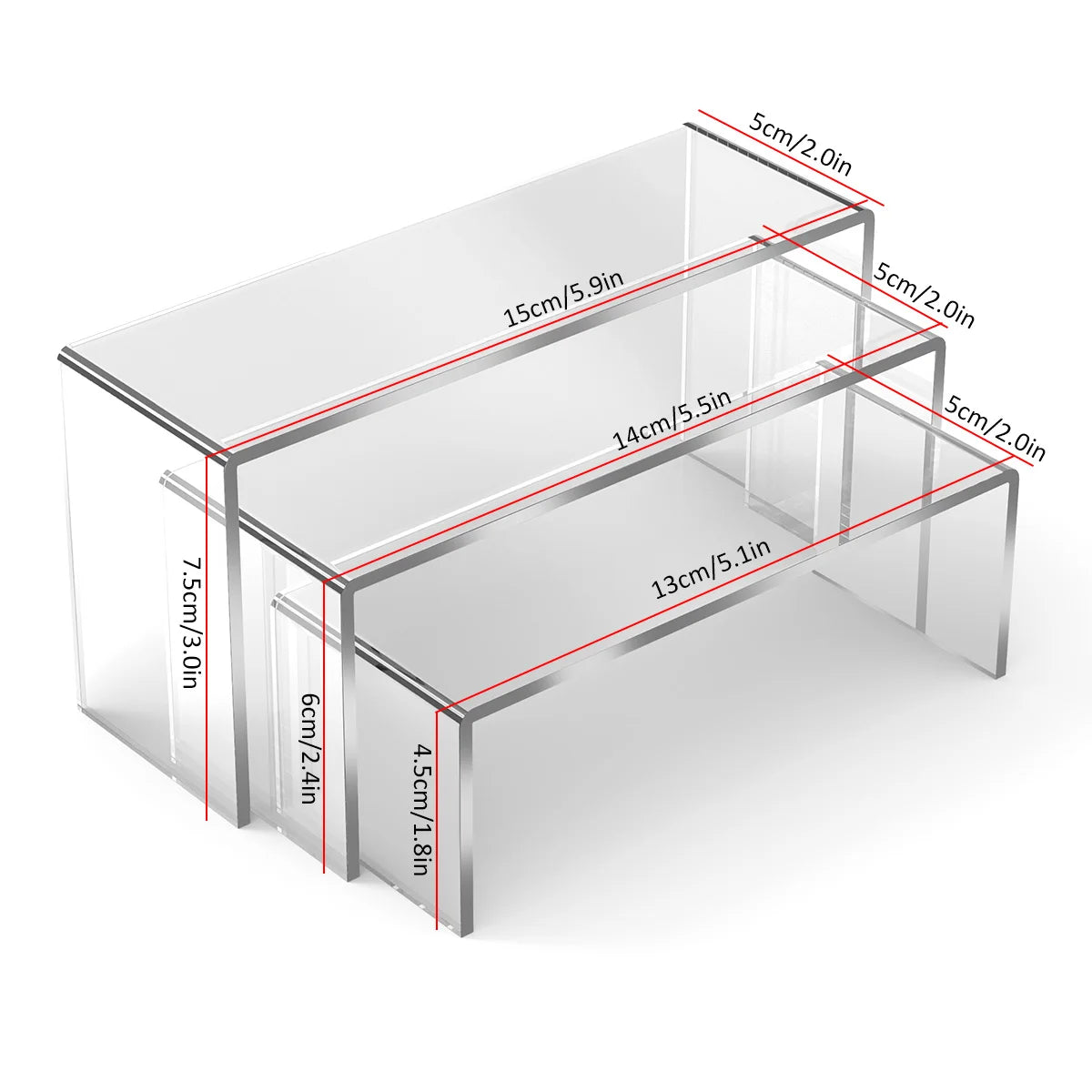 Multifunctional Transparent Acrylic Display Stand Mini Model Storage Rack Perfume Doll Jewelry Orga 4